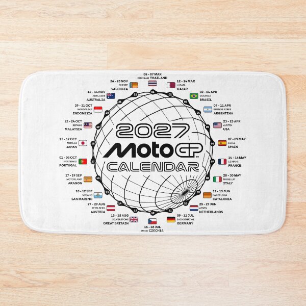 Item preview, MotoGP 2027 World Tour – Race Calendar Country Flags Design designed and sold by Stotee.
