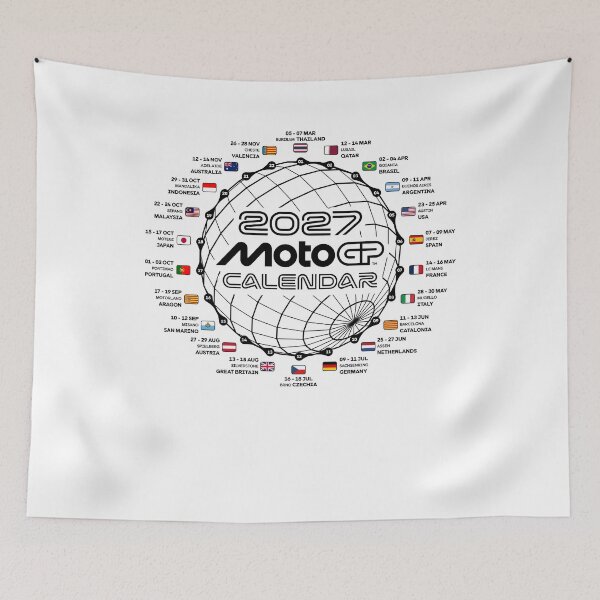 Item preview, MotoGP 2027 World Tour – Race Calendar Country Flags Design designed and sold by Stotee.
