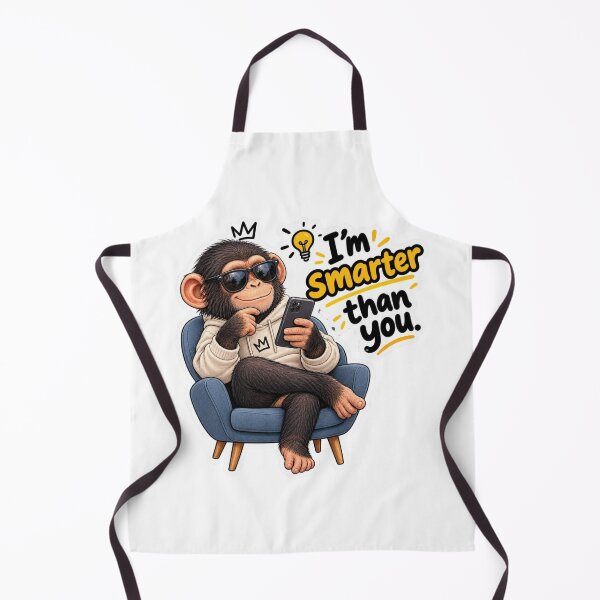 Item preview, Sassy Chimp Sitting On Chair - I'm Smarter Than You Meme designed and sold by carestazafeli.