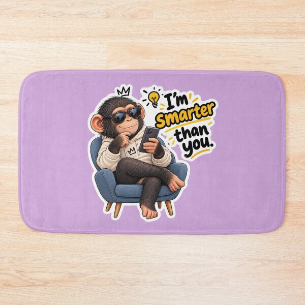 Item preview, Sassy Chimp Sitting On Chair - I'm Smarter Than You Meme designed and sold by carestazafeli.