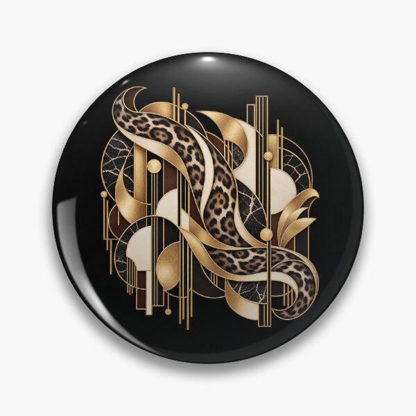 Item preview, Shadow Rosettes – Neo Deco Leopard Pattern designed and sold by Anyshca.