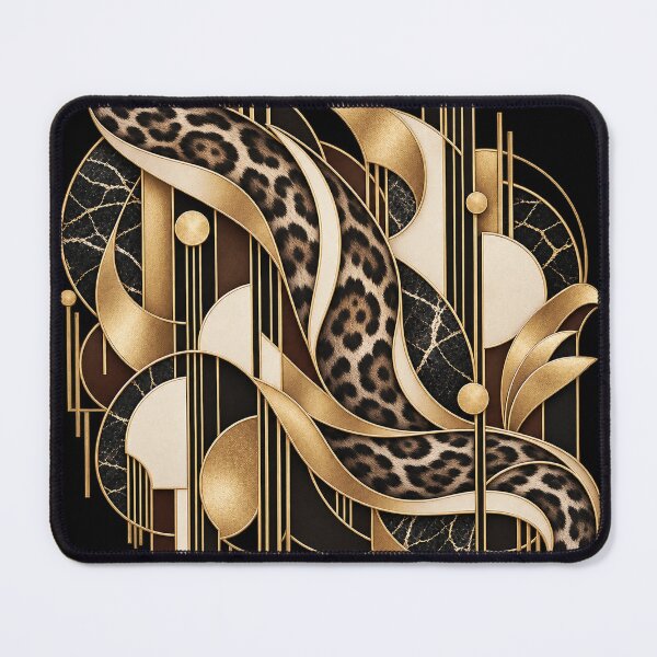 Item preview, Shadow Rosettes – Neo Deco Leopard Pattern designed and sold by Anyshca.