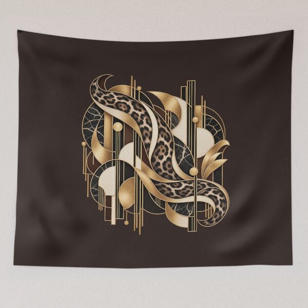 Item preview, Shadow Rosettes – Neo Deco Leopard Pattern designed and sold by Anyshca.