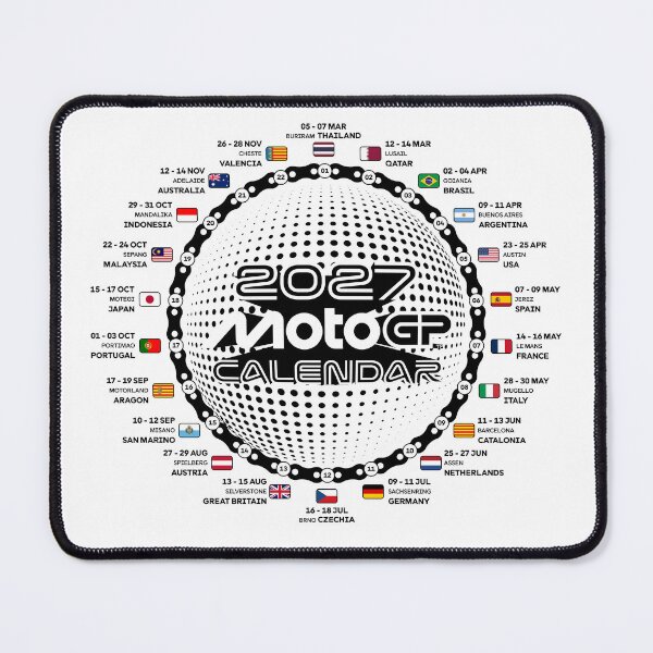 Item preview, MotoGP 2027 World Tour – Race Calendar Country Flags Design designed and sold by Stotee.