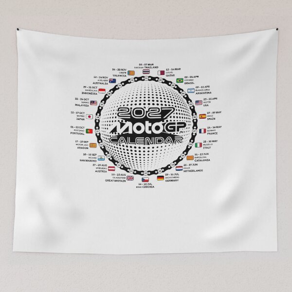 Item preview, MotoGP 2027 World Tour – Race Calendar Country Flags Design designed and sold by Stotee.