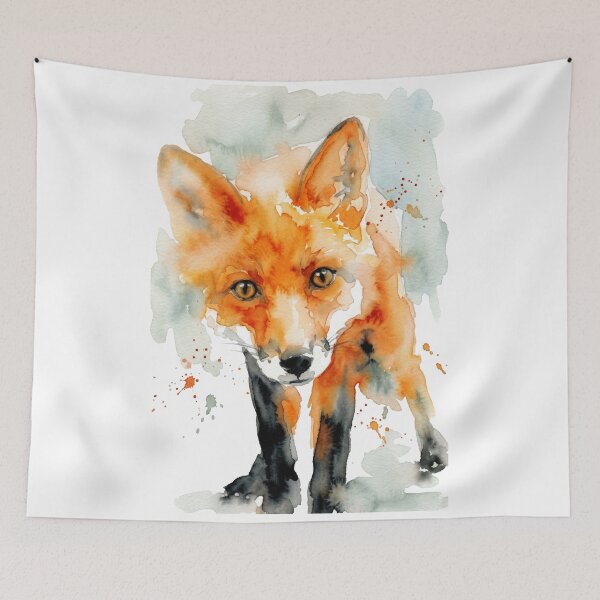 Item preview, Curious Fox, Orange and Black designed and sold by caracatita75.