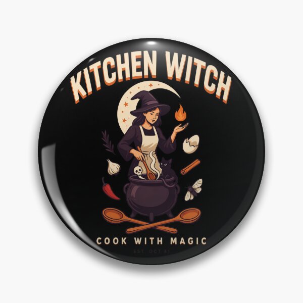Item preview, Kitchen Witch Cook With Magic Halloween Design Graphic Tee v15 designed and sold by DarylWelsh2024.