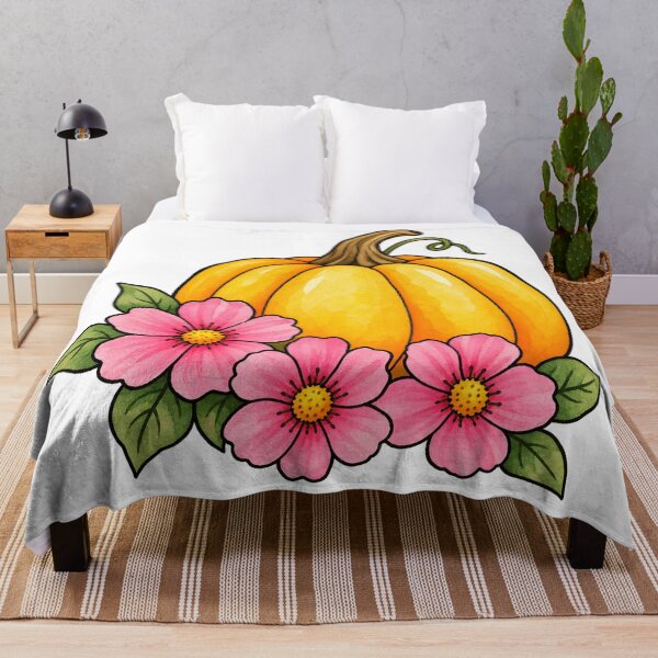 Item preview, Pumpkin with Flowers designed and sold by GraphicsClub.