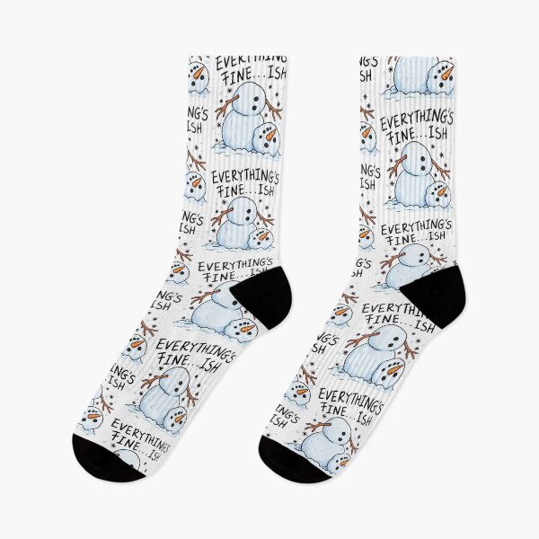 Item preview, Everything's Fine Ish Snowman Winter Humor designed and sold by OddPopARt.