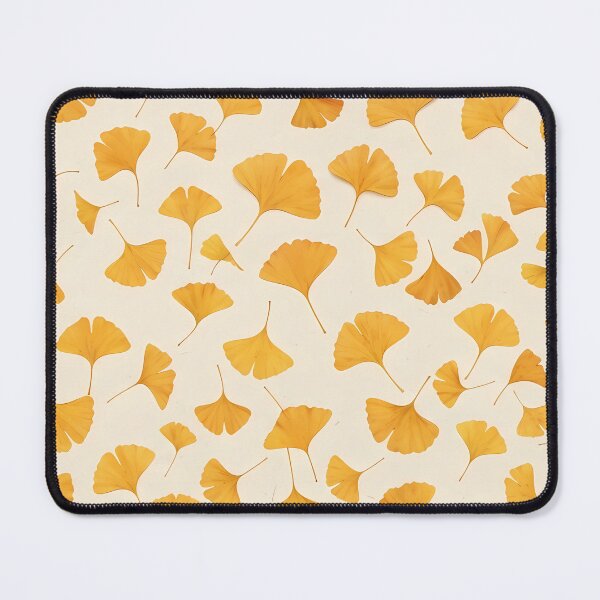 Item preview, Golden Ginkgo Leaves Autumn Pattern - Warm Fall Aesthetic Seamless Design Art Print designed and sold by SOOstudio73.