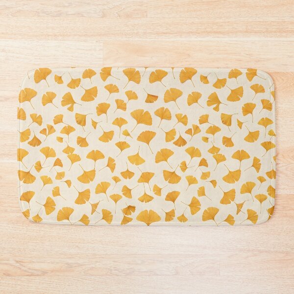 Item preview, Golden Ginkgo Leaves Autumn Pattern - Warm Fall Aesthetic Seamless Design Art Print designed and sold by SOOstudio73.