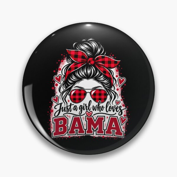 Item preview, Bama Alabama Women Girls Messy Bun Hair Alabama State Pride designed and sold by Alzasshop.