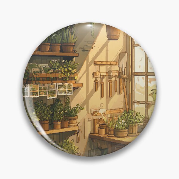 Item preview, Pixel Greenhouse | Cozy Retro Gardening Art designed and sold by Pixel8Prints.