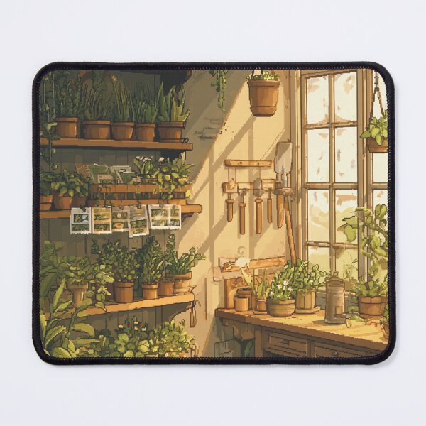 Item preview, Pixel Greenhouse | Cozy Retro Gardening Art designed and sold by Pixel8Prints.