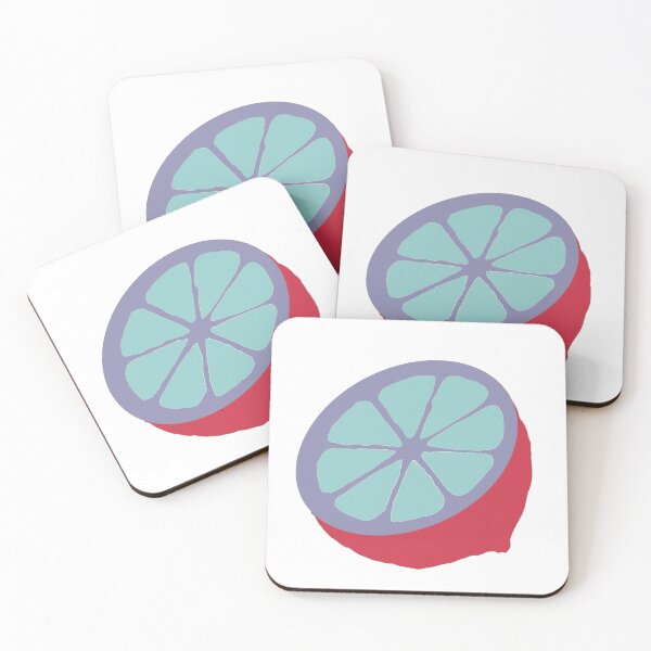 Item preview, Blue & Red Lemon Citrus Slice - Colourful Fruit Illustration designed and sold by iampaulmorris.