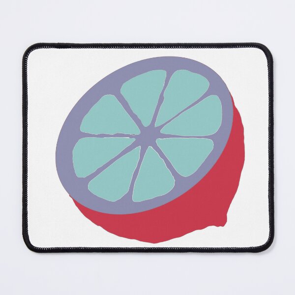 Item preview, Blue & Red Lemon Citrus Slice - Colourful Fruit Illustration designed and sold by iampaulmorris.