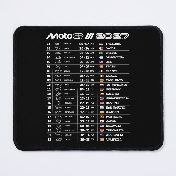Item preview, MotoGP 2027 Race Calendar – Circuits, Dates & Country Flags designed and sold by Stotee.