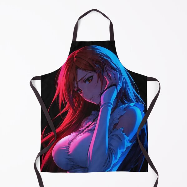 Item preview, Orihime | Neon Anime Woman – Pink Blue Cyberpunk Aesthetic Portrait designed and sold by Dyan4.