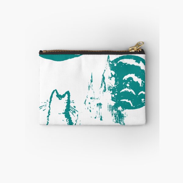 Item preview, The Cure Teal Cat Silhouette Castle Crescent Moon Graphic designed and sold by MoukchaSpot.