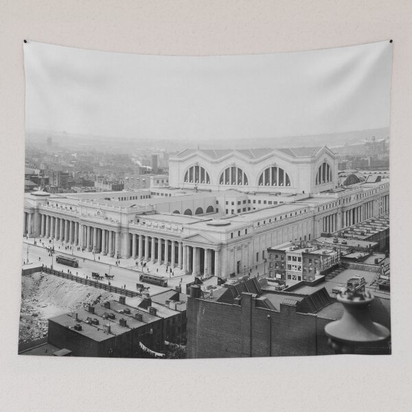 Item preview, Vintage Photograph Showing a Birds-Eye View of Original Penn Station Circa 1915, New York, New York designed and sold by Astrid Arkhangelsky.