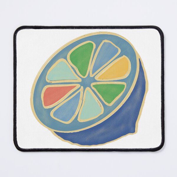 Item preview, Blue & Green Lemon Citrus Slice - Colourful Fruit Illustration designed and sold by iampaulmorris.