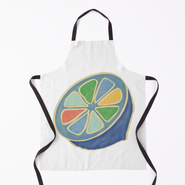 Item preview, Blue & Green Lemon Citrus Slice - Colourful Fruit Illustration designed and sold by iampaulmorris.
