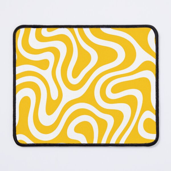 Item preview, Retro Groovy Yellow and Black Wavy Swirls Pattern Vector designed and sold by PIXeez⭐️⭐️⭐️⭐️⭐️.
