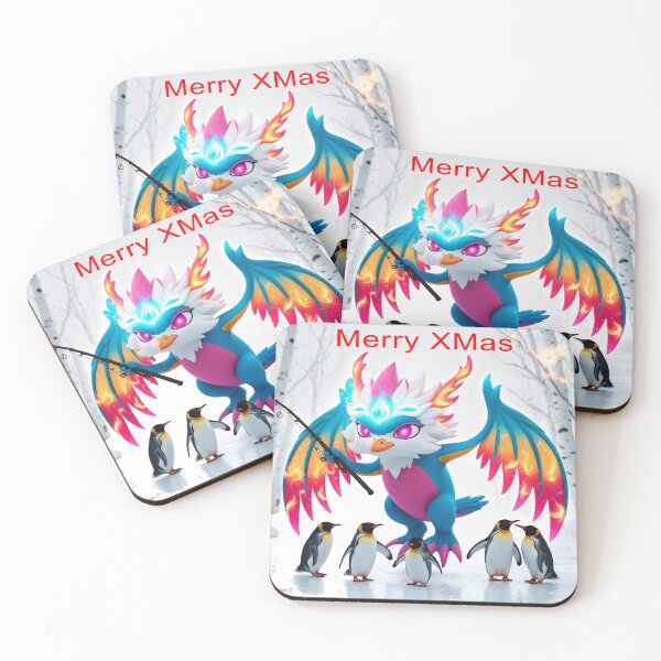 Item preview, Merry Xmas, Penguins, Magic Bird designed and sold by RoseAIArtRhythm.