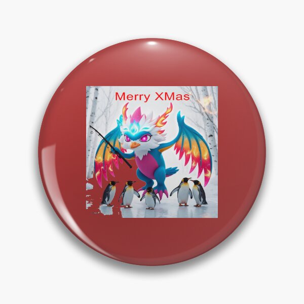 Item preview, Merry Xmas, Penguins, Magic Bird designed and sold by RoseAIArtRhythm.