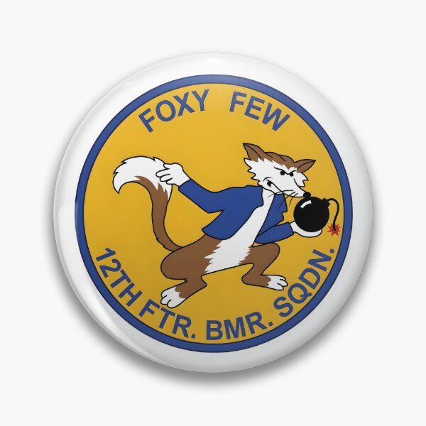 Artikelvorschau, USAF 12th Fighter Bomber Squadron Foxy Few Patch entworfen und verkauft von CharlieDesings.