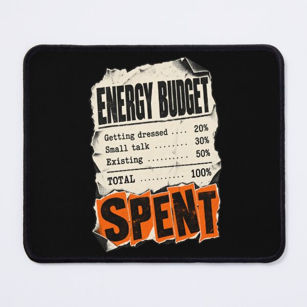 Item preview, Energy Budget: Spent – Punk Receipt Exhaustion Humor designed and sold by MadeWithMS.