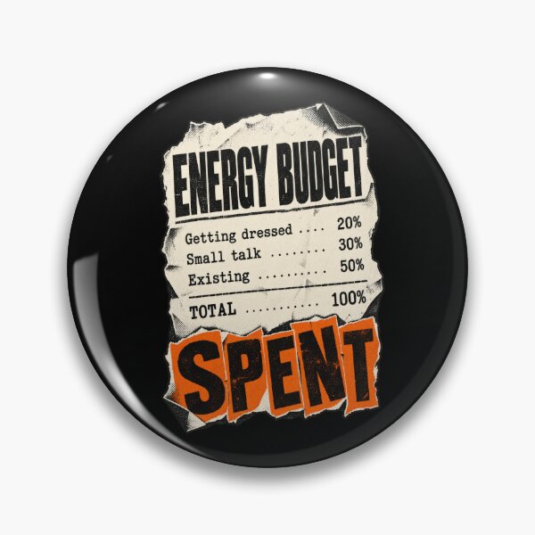 Item preview, Energy Budget: Spent – Punk Receipt Exhaustion Humor designed and sold by MadeWithMS.