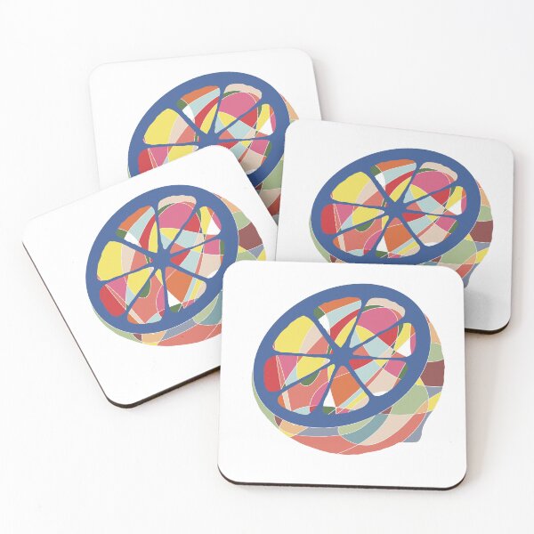 Item preview, Multicolour Mosaic Citrus Slice - Colourful Fruit Illustration designed and sold by iampaulmorris.