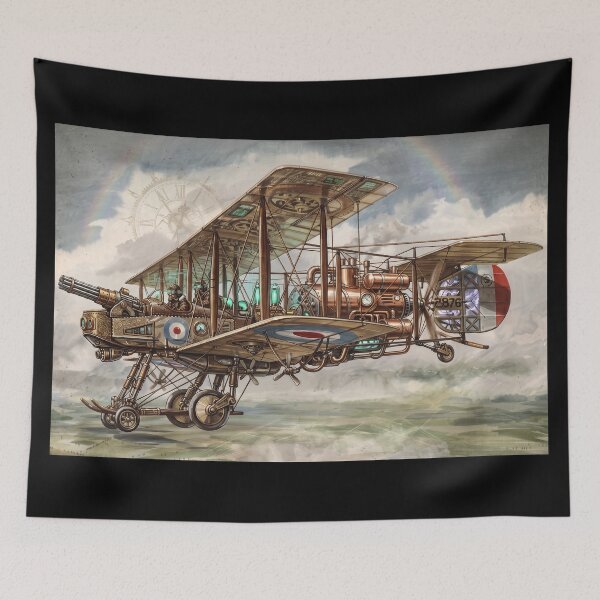 Item preview, Steampunk Fantasy Aircraft Illustration designed and sold by ArtworkNorth.