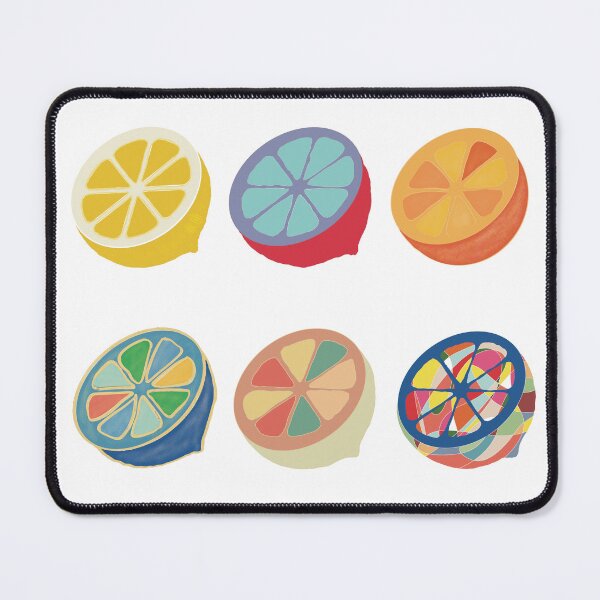Item preview, Citrus Slice Set of Six - Colourful Fruit Illustration designed and sold by iampaulmorris.