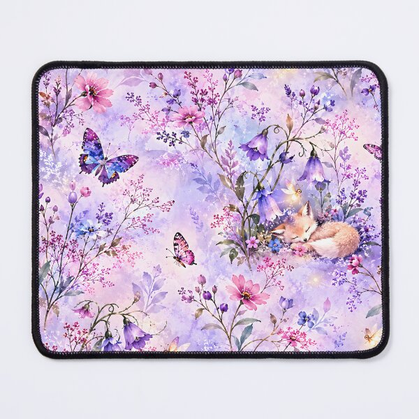 Item preview, Sleeping Foxes in a Lavender Butterfly Garden designed and sold by Yeanishi.