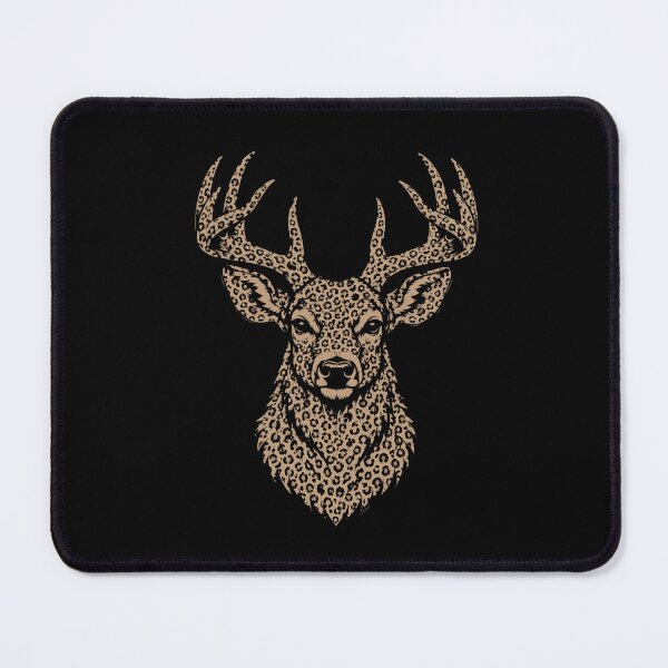 Item preview, Leopard Print Buck Deer Hunting Wildlife Portrait designed and sold by OddPopARt.