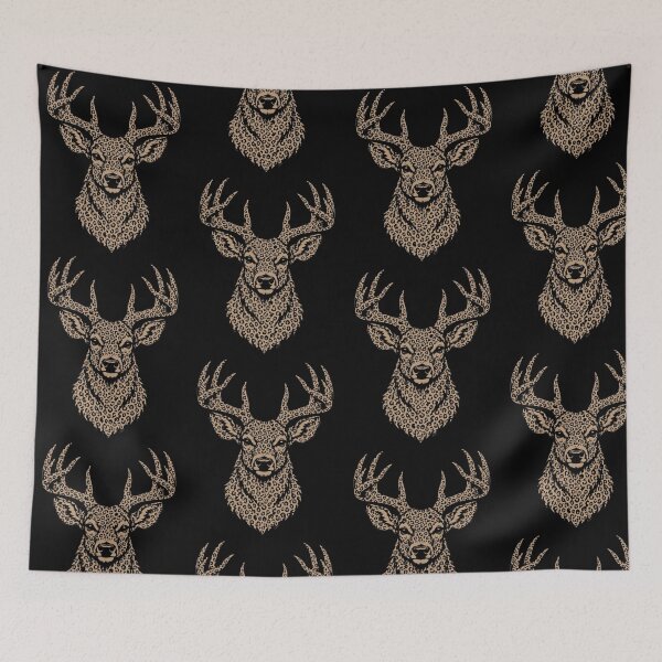 Item preview, Leopard Print Buck Deer Hunting Wildlife Portrait designed and sold by OddPopARt.