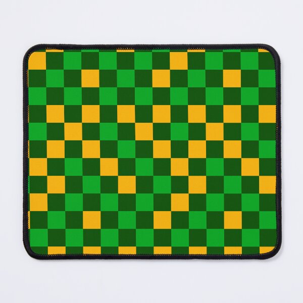 Item preview, Green And Yellow On Dark Green Checkered Pattern designed and sold by PatternTitan.
