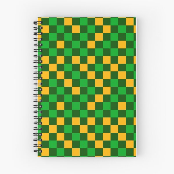 Item preview, Green And Yellow On Dark Green Checkered Pattern   designed and sold by PatternTitan.