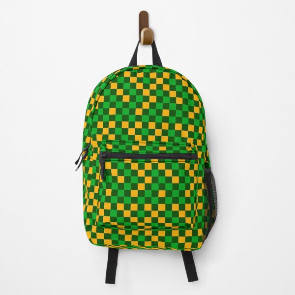 Item preview, Green And Yellow On Dark Green Checkered Pattern   designed and sold by PatternTitan.