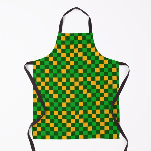Item preview, Green And Yellow On Dark Green Checkered Pattern   designed and sold by PatternTitan.