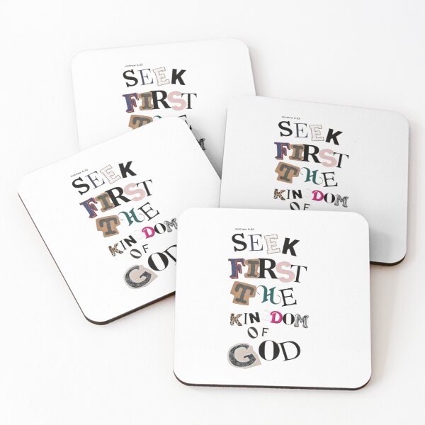 Item preview, Seek First the Kingdom of God – Matthew 633 Christian Typography designed and sold by EatPrayLive.