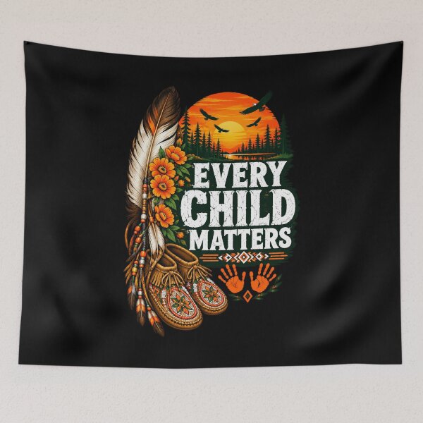Item preview, Every Child Matters Orange Shirt Day Indigenous Feather Moccasins designed and sold by Whirx.