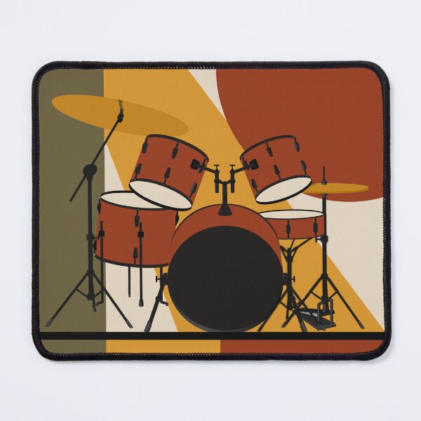 Item preview, Drum Set Art Print, Drummer Gift, Bauhaus Music Print, Vintage Drums Art, Mid Century Modern Music Decor, Jazz Percussion Print designed and sold by Studio pod Burom.