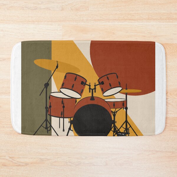 Item preview, Drum Set Art Print, Drummer Gift, Bauhaus Music Print, Vintage Drums Art, Mid Century Modern Music Decor, Jazz Percussion Print designed and sold by Studio pod Burom.