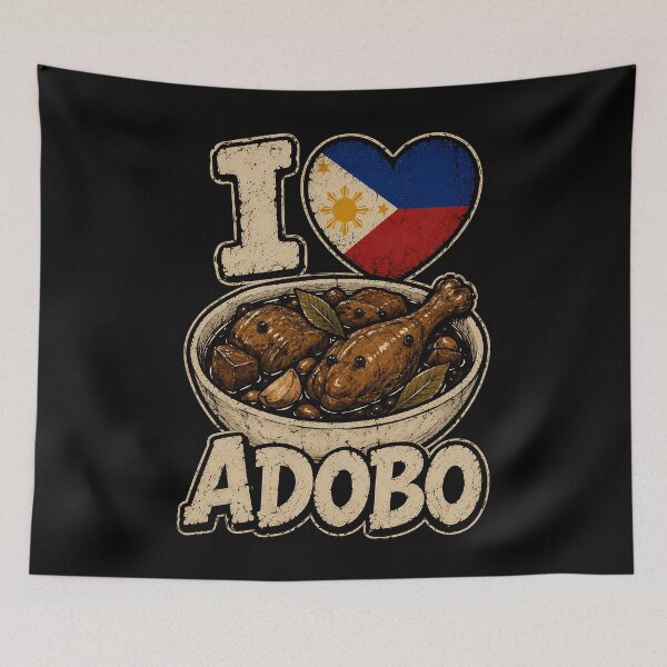 Item preview, I Love Adobo with Filipino Flag Design designed and sold by rafaeltto.
