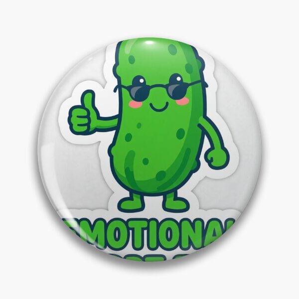 Item preview, Emotional Support Pickle – Funny Pickle Sticker designed and sold by SniffGiggle.