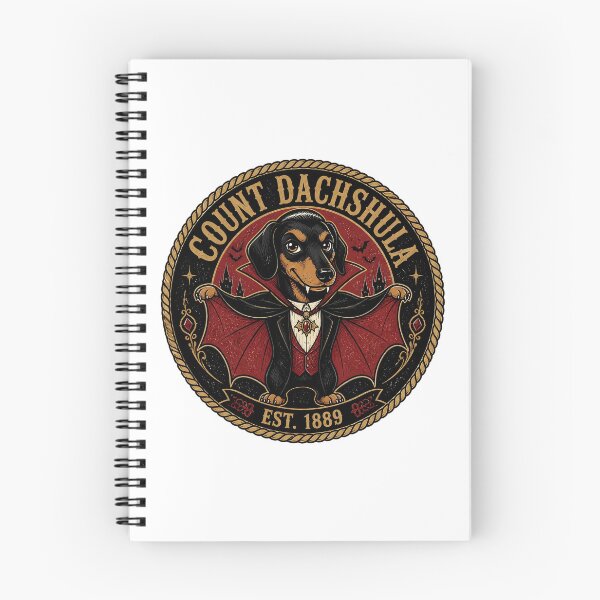 Item preview, Count Dachshula Vampire Dachshund Gothic Halloween Badge designed and sold by Jack n' Sally's.