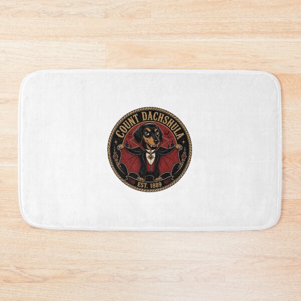 Item preview, Count Dachshula Vampire Dachshund Gothic Halloween Badge designed and sold by Jack n' Sally's.